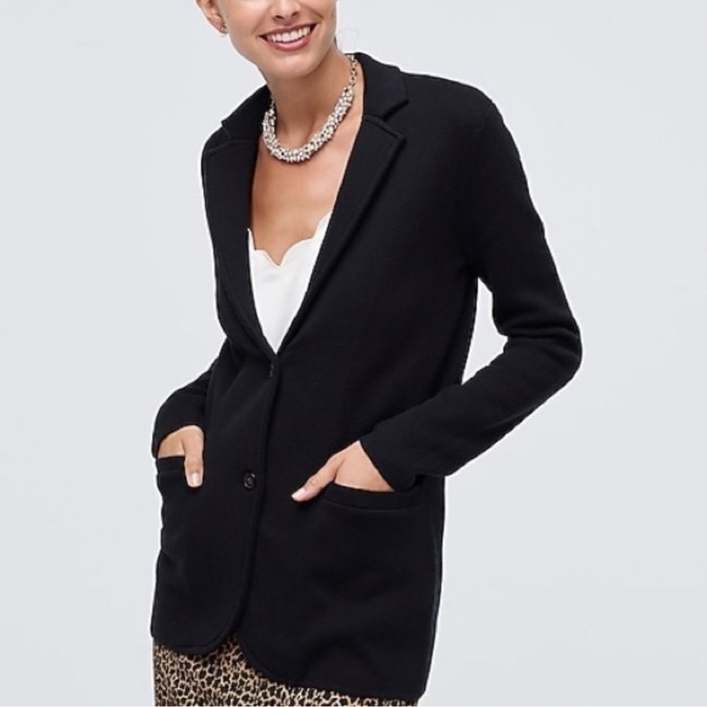 J Crew Sweater Blazer in Black